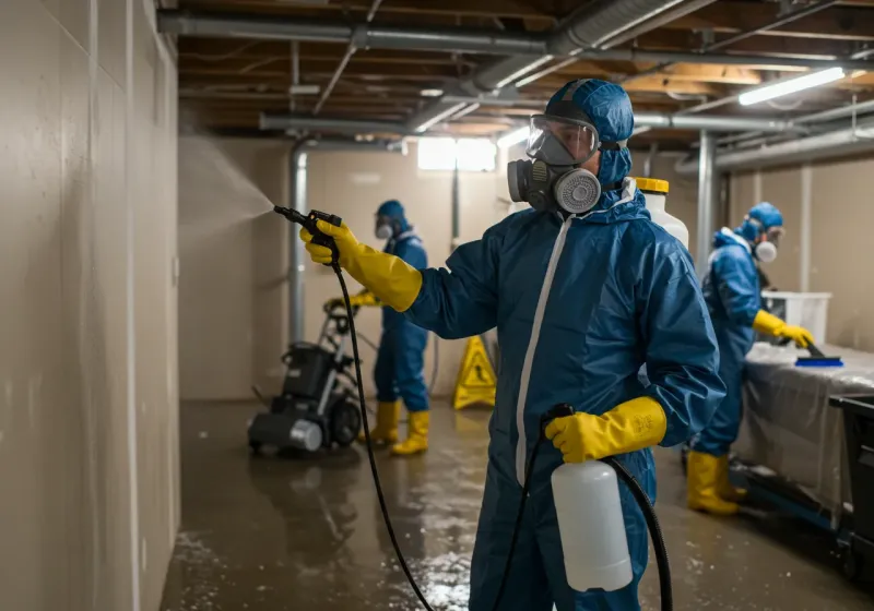 Basement Sanitization and Antimicrobial Treatment process in Lakeshore, LA