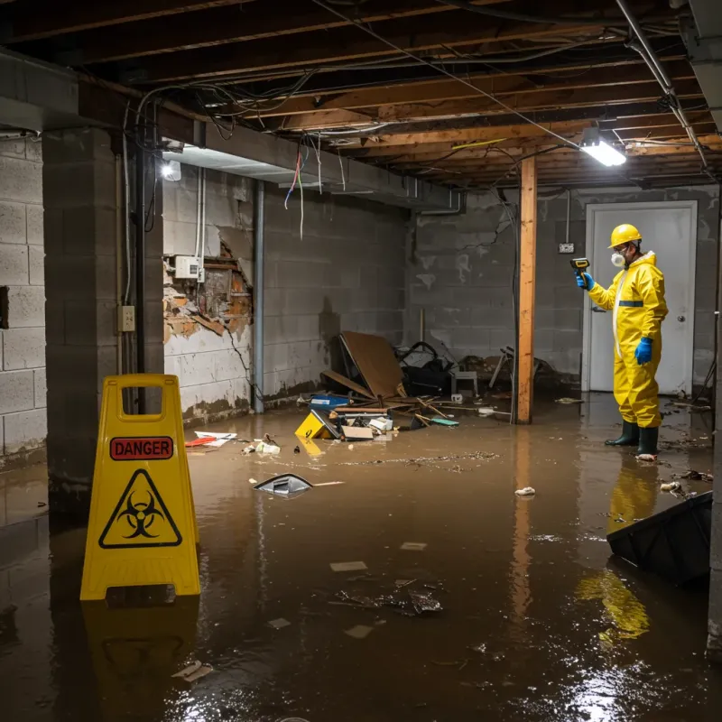 Flooded Basement Electrical Hazard in Lakeshore, LA Property